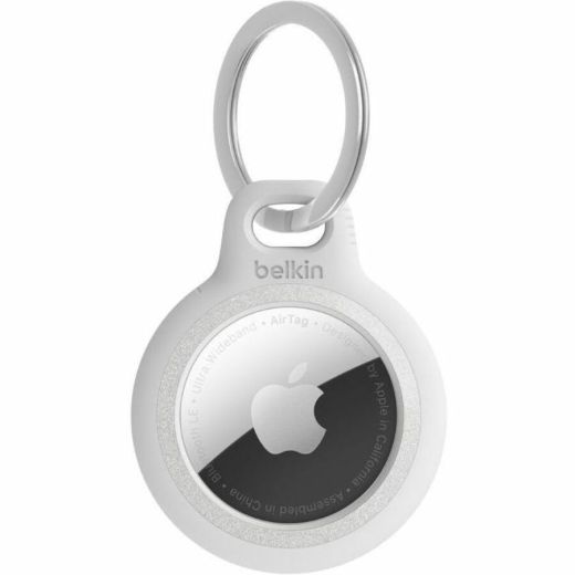 Чехол с кольцом Belkin Reflective Secure Holder with Key Ring White для AirTag (MSC003btWH)