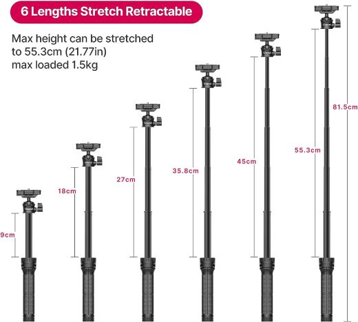 Штатив-селфі палка для телефону Ulanzi MT-34 Extendable Pole Tripod