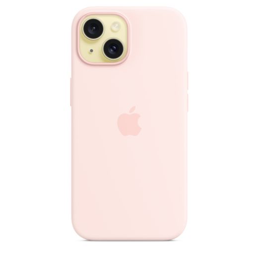 Оригінальний силіконовий чохол Apple Silicone Case with MagSafe Light Pink для iPhone 15 (MT0U3)