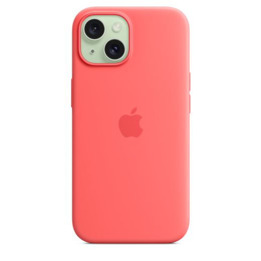 Оригинальный силиконовый чехол Apple Silicone Case with MagSafe Guava для iPhone 15 (MT0V3)