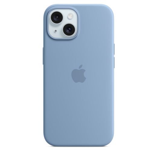 Оригинальный силиконовый чехол Apple Silicone Case with MagSafe Winter Blue для iPhone 15 (MT0Y3)