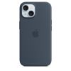 Силиконовый чехол CasePro Silicone Case with MagSafe Storm Blue для iPhone 15