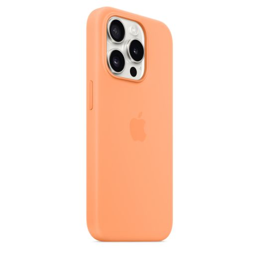 Оригинальный силиконовый чехол Apple Silicone Case with MagSafe Orange Sorbet для iPhone 15 Pro (MT1H3)