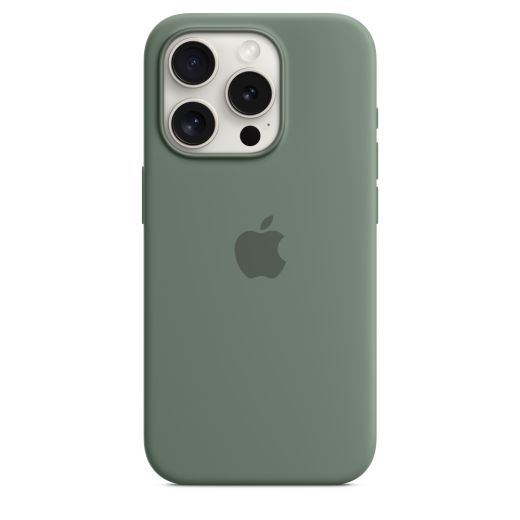 Оригінальний силіконовий чохол Apple Silicone Case with MagSafe Cypress для iPhone 15 Pro (MT1J3)