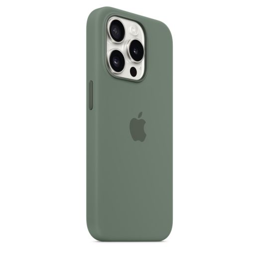 Оригинальный силиконовый чехол Apple Silicone Case with MagSafe Cypress для iPhone 15 Pro (MT1J3)