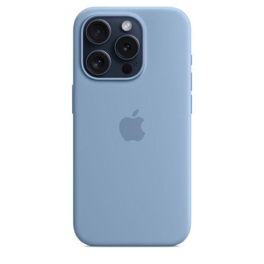 Оригінальний силіконовий чохол Apple Silicone Case with MagSafe Winter Blue для iPhone 15 Pro (MT1L3)