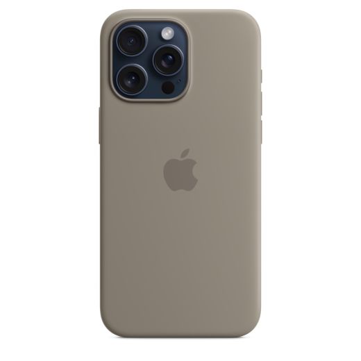 Оригінальний силіконовий чохол Apple Silicone Case with MagSafe Clay для iPhone 15 Pro Max (MT1Q3)