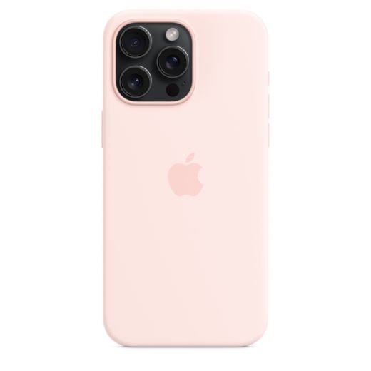 Оригинальный силиконовый чехол Apple Silicone Case with MagSafe Light Pink для iPhone 15 Pro Max (MT1U3)