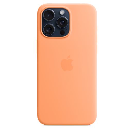 Оригинальный силиконовый чехол Apple Silicone Case with MagSafe Orange Sorbet для iPhone 15 Pro Max (MT1W3)