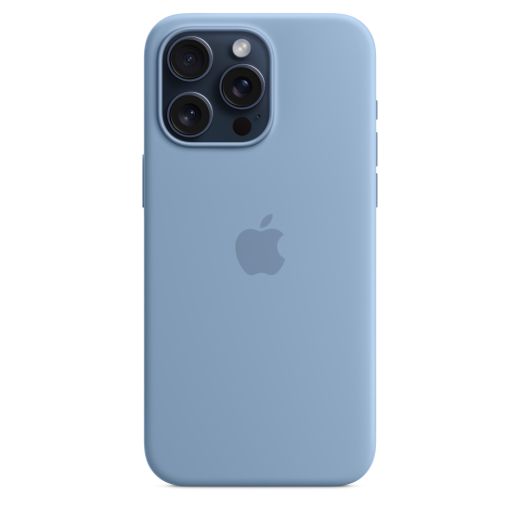 Оригінальний силіконовий чохол Apple Silicone Case with MagSafe Winter Blue для iPhone 15 Pro Max (MT1Y3)