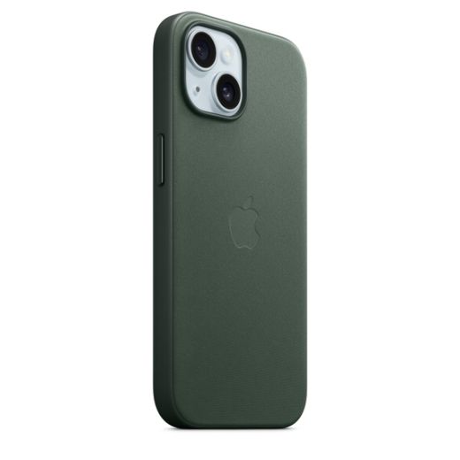 Оригинальный чехол Apple FineWoven Case with MagSafe Evergreen для iPhone 15 (MT3J3)