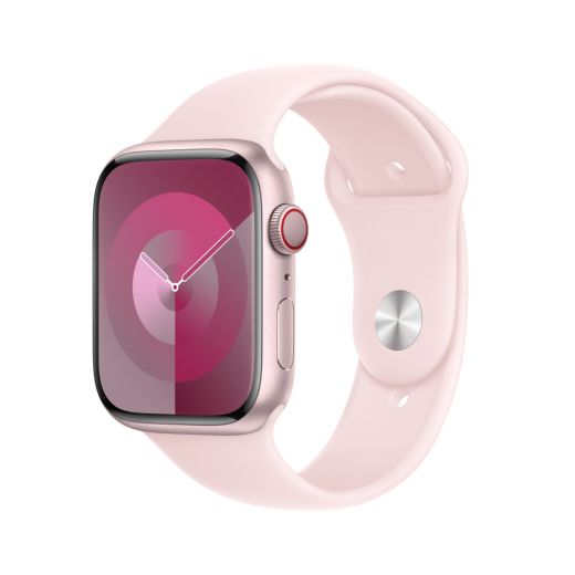 Оригинальный силиконовый ремешок Apple Sport Band Size M/L Light Pink для Apple Watch 49mm | 45mm | 44mm (MT3V3)