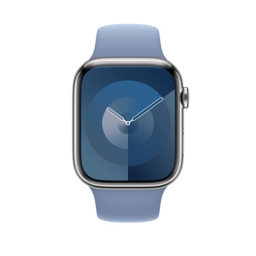 Оригинальный силиконовый ремешок Apple Sport Band Size M/L Winter Blue для Apple Watch 42mm | 41mm | 40mm (MT363)