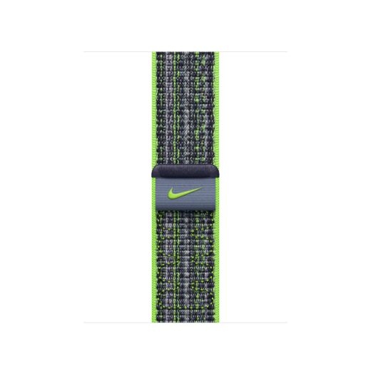 Оригінальний ремінець Apple Nike Sport Loop Bright Green/Blue для Apple Watch 42mm | 41mm | 40mm (MTL03)