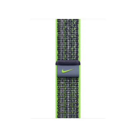 Оригинальный ремешок Apple Nike Sport Loop Bright Green/Blue для Apple Watch 41mm | 40mm (MTL03)