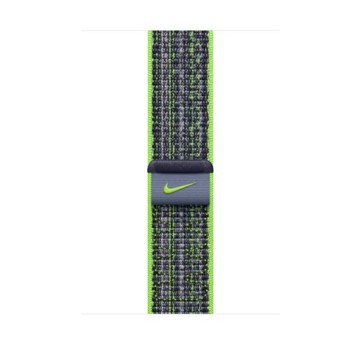 Оригинальный ремешок Apple Nike Sport Loop Bright Green/Blue для Apple Watch 49mm | 45mm | 44mm | 42mm (MTL43)