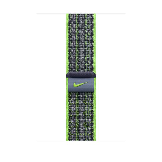 Оригинальный ремешок Apple Nike Sport Loop Bright Green/Blue для Apple Watch 49mm | 45mm | 44mm | 42mm (MTL43)