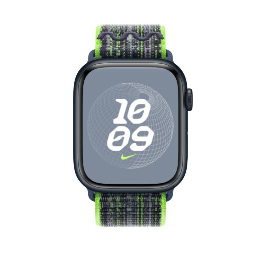 Оригінальний ремінець Apple Nike Sport Loop Bright Green/Blue для Apple Watch 49mm | 45mm | 44mm | 42mm (MTL43)