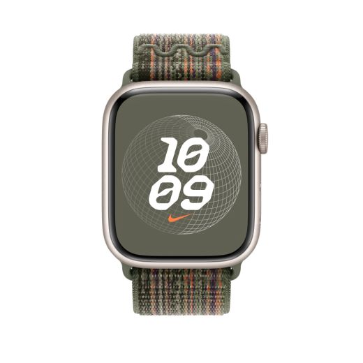 Ремешок СаsePro Nike Sport Loop Sequoia/Orange для Apple Watch 42mm | 41mm | 40mm