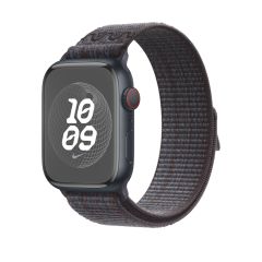 Оригинальный ремешок Apple Nike Sport Loop Black/Blue для Apple Watch 49mm | 45mm | 44mm | 42mm (MUJX3)
