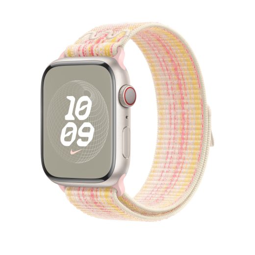 Оригінальний ремінець Apple Nike Sport Loop Starlight/Pink для Apple Watch 49mm | 45mm | 44mm | 42mm (MUJY3)