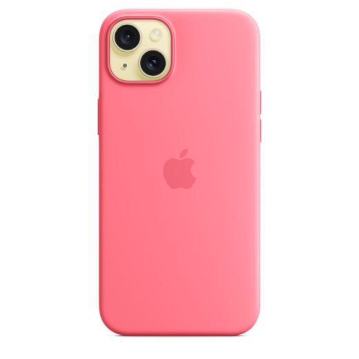 Оригинальный силиконовый чехол Apple Silicone Case with MagSafe Pink для iPhone 15 Plus (MWNE3)