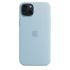 Оригинальный силиконовый чехол Apple Silicone Case with MagSafe Light Blue для iPhone 15 (MWND3)