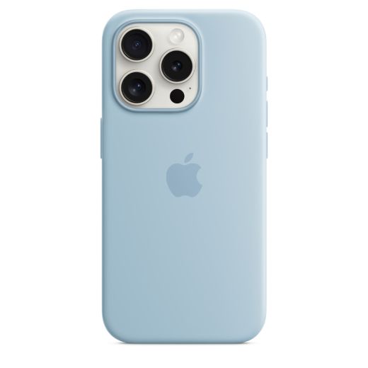 Силиконовый чехол CasePro Silicone Case with MagSafe Light Blue для iPhone 15 Pro Max