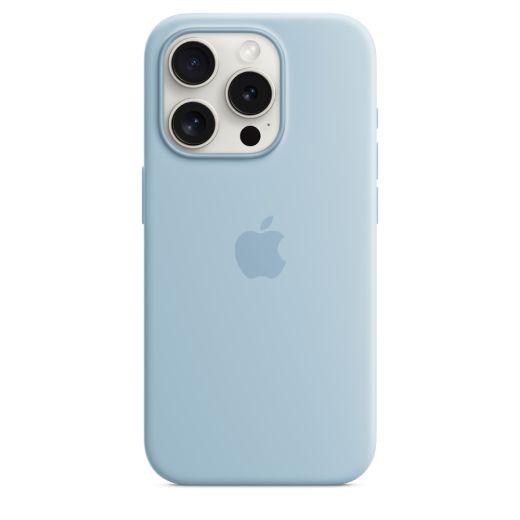 Силіконовий чохол CasePro Silicone Case with MagSafe Light Blue для iPhone 15 Pro Max