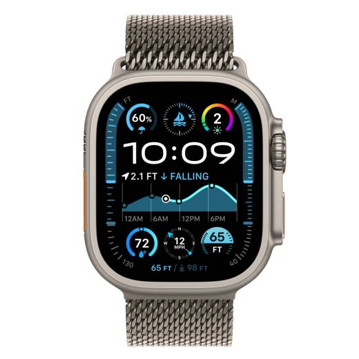 Металлический ремешок CasePro Milanese Loop Natural Titanium для Apple Watch 49мм | 46мм | 45мм | 44мм
