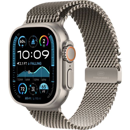 Смарт-часы Apple Watch Ultra 2 49mm (GPS + Cellular) Natural Titanium Case with Natural Titanium Milanese Loop - M (MX5R3)