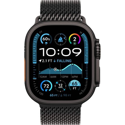 Смарт-годинник Apple Watch Ultra 2 49mm (GPS + Cellular) Black Titanium Case with Black Titanium Milanese Loop - M (MX5U3)