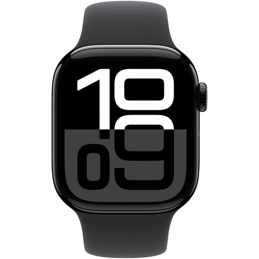 Смарт-часы Apple Watch Series 10 GPS 42мм Jet Black Aluminium Case with Black Sport Band S/M (MWWE3)