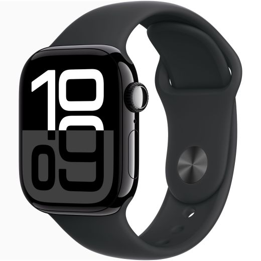 Смарт-часы Apple Watch Series 10 GPS 46мм Jet Black Aluminium Case with Black Sport Band M/L