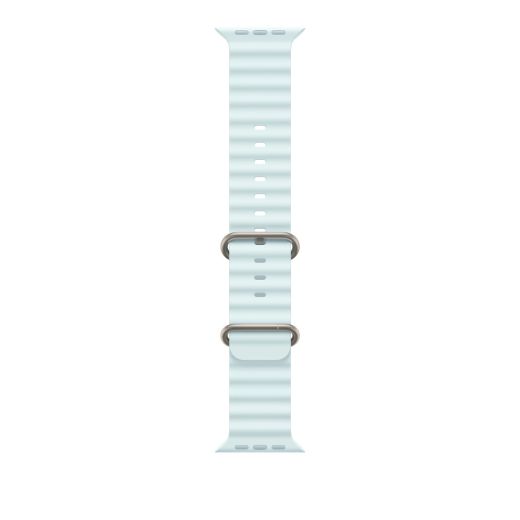 Оригінальний ремінець Apple Ocean Band Ice Blue with Natural Titanium Finish для Apple Watch 49мм | 46мм | 45мм | 44мм (MXTF3)