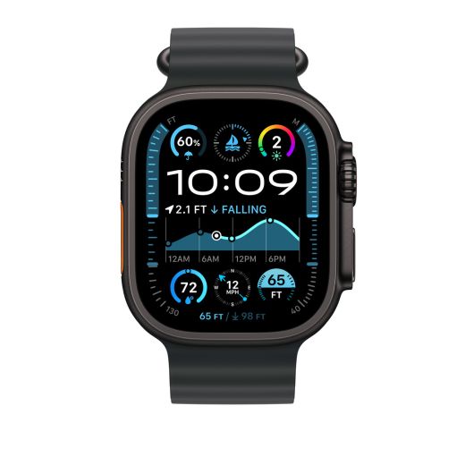 Оригинальный ремешок Apple Ocean Band Black with Black Titanium Finish для Apple Watch 49мм | 46мм | 45мм (MYPD3)