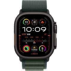 Смарт-часы Apple Watch Ultra 2 49mm (GPS + Cellular) Black Titanium Case with Dark Green Alpine Loop Band - M (MX4R3)