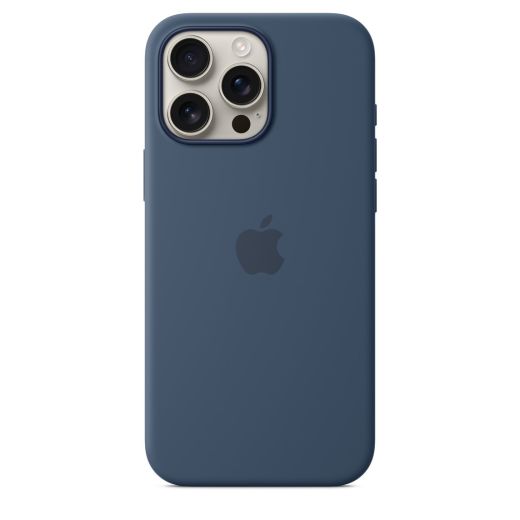 Оригинальный силиконовый чехол Apple Silicone Case with MagSafe Denim для iPhone 16 Pro Max (MYYU3)