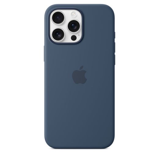 Оригинальный силиконовый чехол Apple Silicone Case with MagSafe Denim для iPhone 16 Pro (MYYK3)