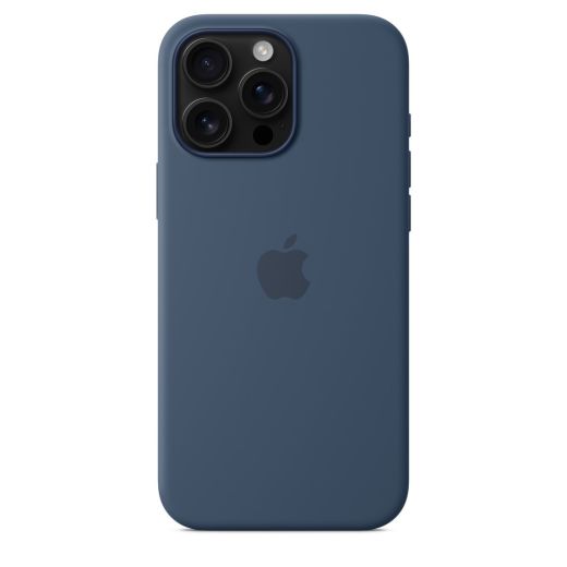 Оригинальный силиконовый чехол Apple Silicone Case with MagSafe Denim для iPhone 16 Pro (MYYK3)
