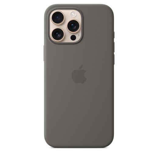 Оригинальный силиконовый чехол Apple Silicone Case with MagSafe Stone Gray для iPhone 16 Pro (MYYL3)