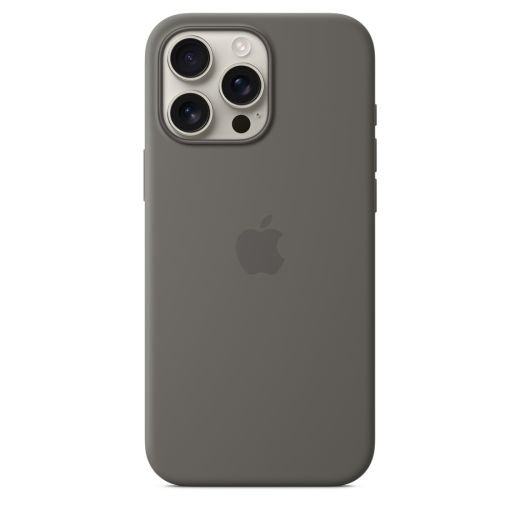 Оригінальний силіконовий чохол Apple Silicone Case with MagSafe Stone Gray для iPhone 16 Pro Max (MYYV3)