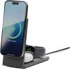 Беспроводная зарядка Native Union Rise 3 в 1 Qi2 Wireless Charger Black (RS-3IN1-BLK-INT)