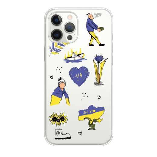 Чехол Oriental Case Nirixasha stickers Clear для iPhone 13 Pro Max