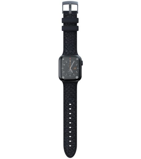Кожаный ремешок Njord Salmon Leather Strap Dark Grey для Apple Watch 42мм | 41мм | 40мм (SL14110)