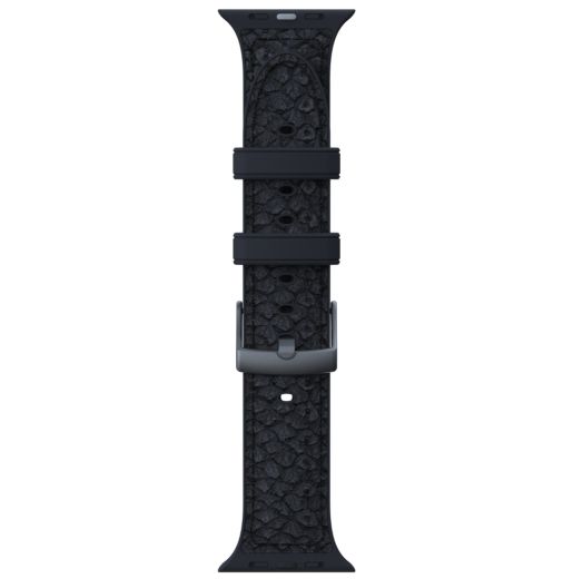 Кожаный ремешок Njord Salmon Leather Strap Dark Grey для Apple Watch 49мм | 45мм | 44мм (SL14120)