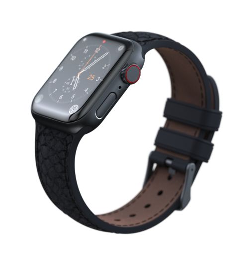 Кожаный ремешок Njord Salmon Leather Strap Dark Grey для Apple Watch 49мм | 45мм | 44мм (SL14120)