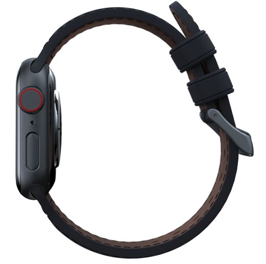 Кожаный ремешок Njord Salmon Leather Strap Dark Grey для Apple Watch 42мм | 41мм | 40мм (SL14110)