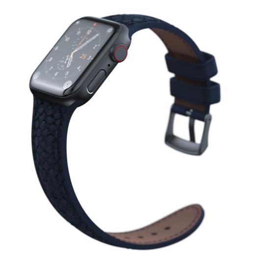 Шкіряний ремінець Njord Salmon Leather Strap Petrol для Apple Watch 49мм | 45мм | 44мм (SL14121)