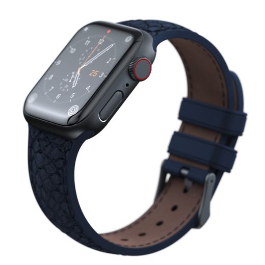 Шкіряний ремінець Njord Salmon Leather Strap Petrol для Apple Watch 49мм | 45мм | 44мм (SL14121)